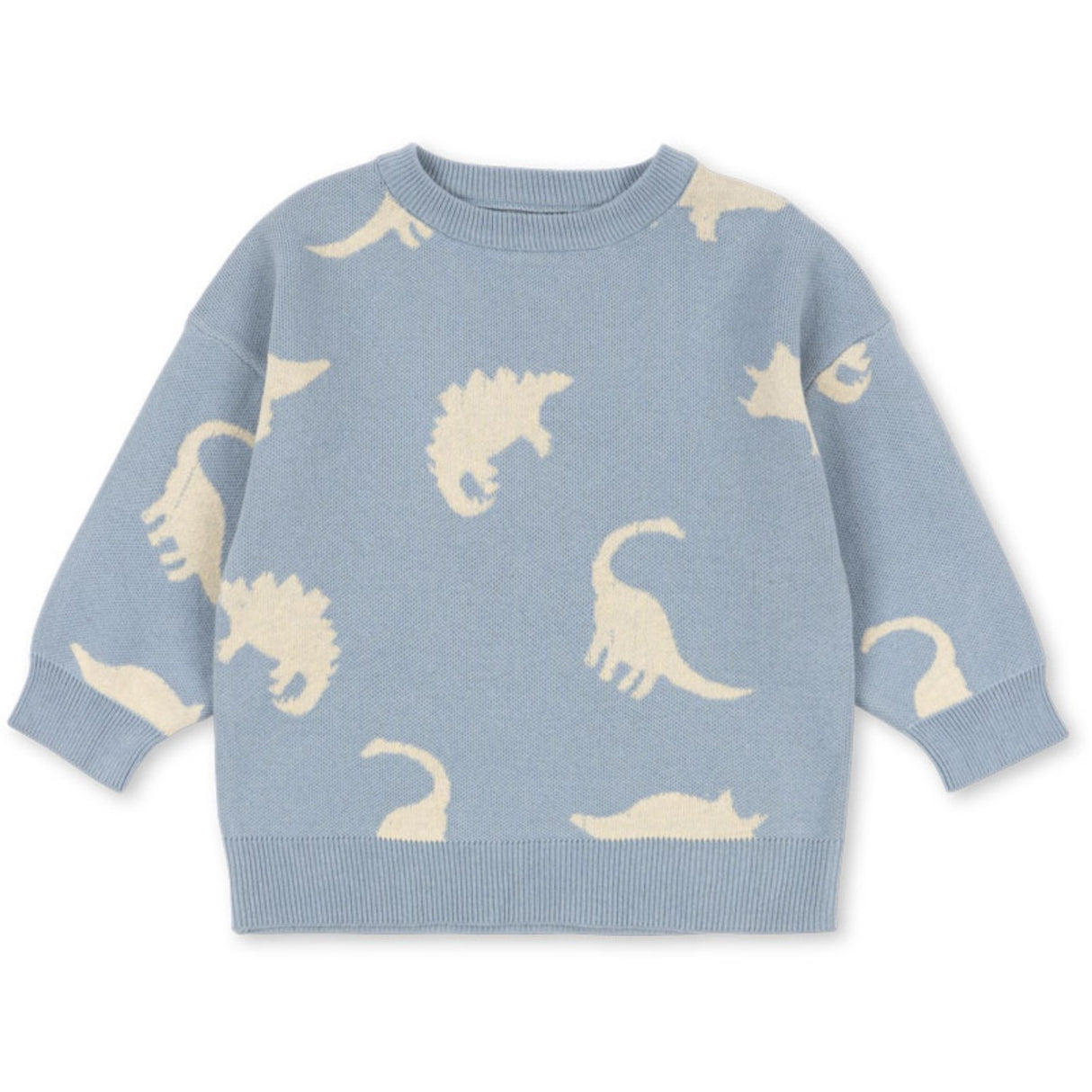 Konges Sløjd Dino Mist Lapis Strikk Sweater GOTS