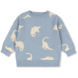 Konges Sløjd Dino Mist Lapis Strikk Sweater GOTS