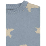 Konges Sløjd Dino Mist Lapis Strikk Sweater GOTS