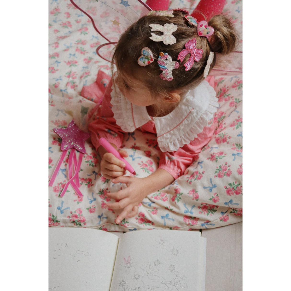 Konges Sløjd Cameo Rose 2 Pakke Paljet Bue Hair Clip