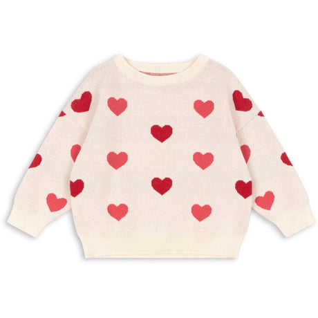 Konges Sløjd Coeur Coloré Duo Pink Lapis Strikk Sweater GOTS