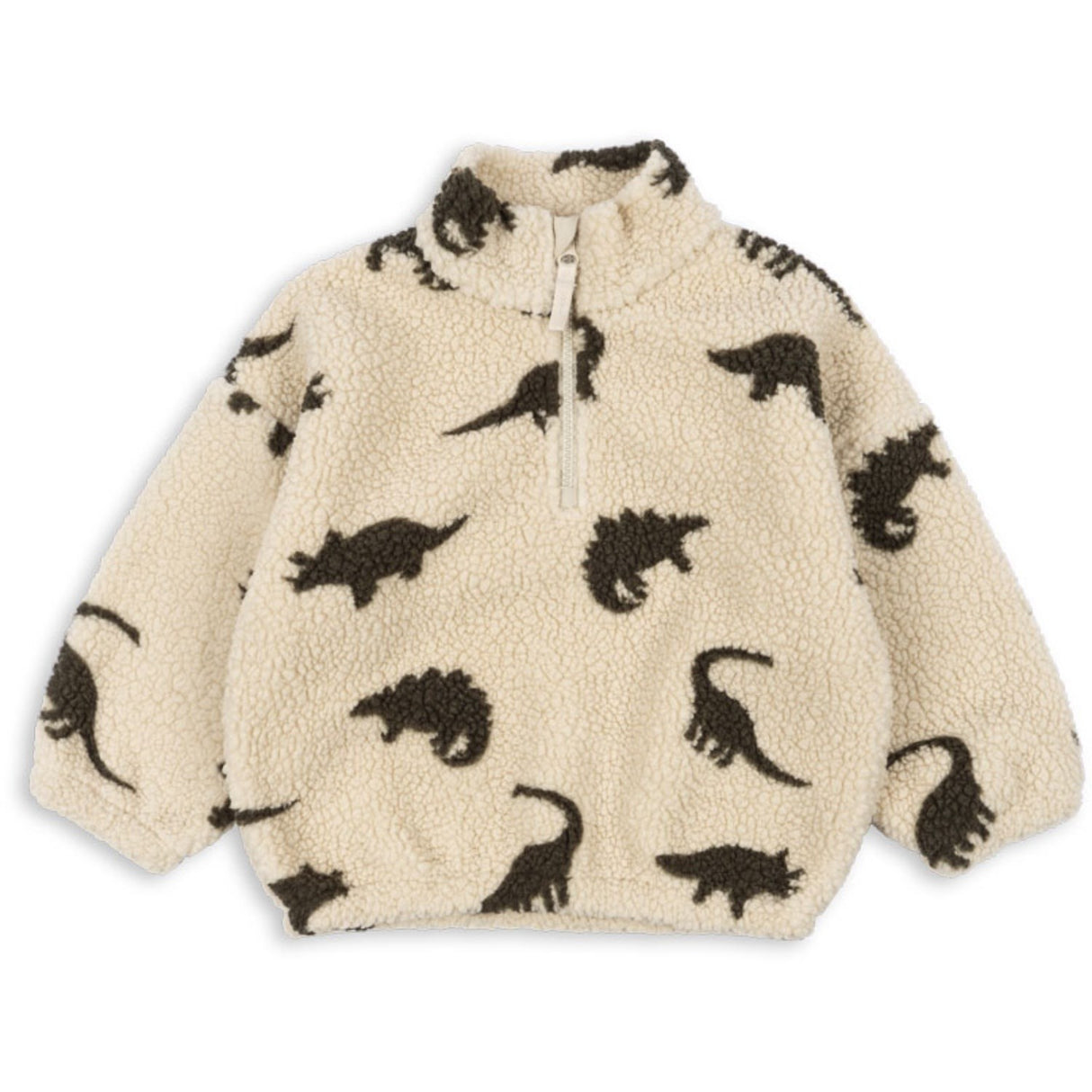 Konges Sløjd Dino Silhouette Jody Teddybjørn Half Zip Grs