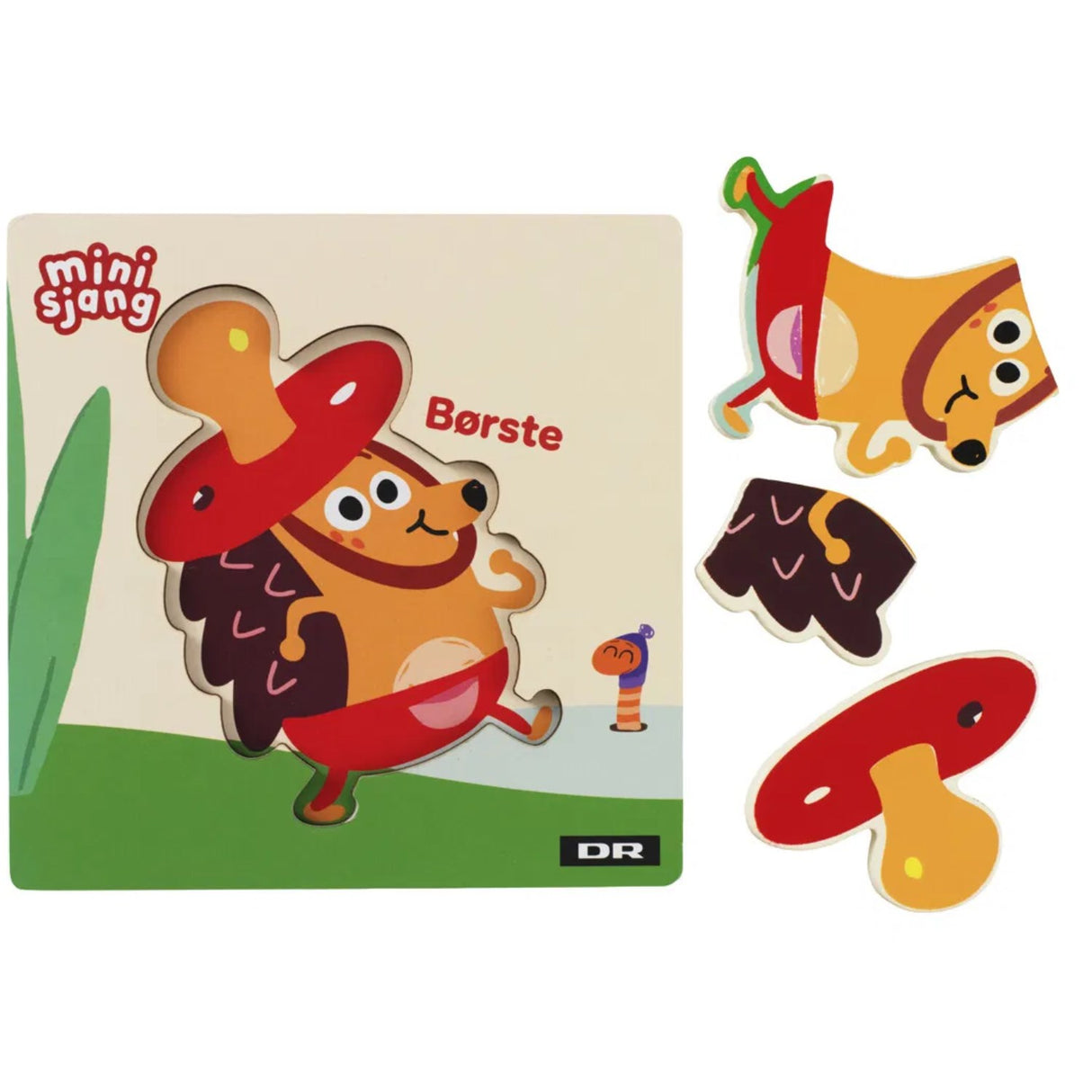 DR Puslespill i tre, 3 brikker, pensel