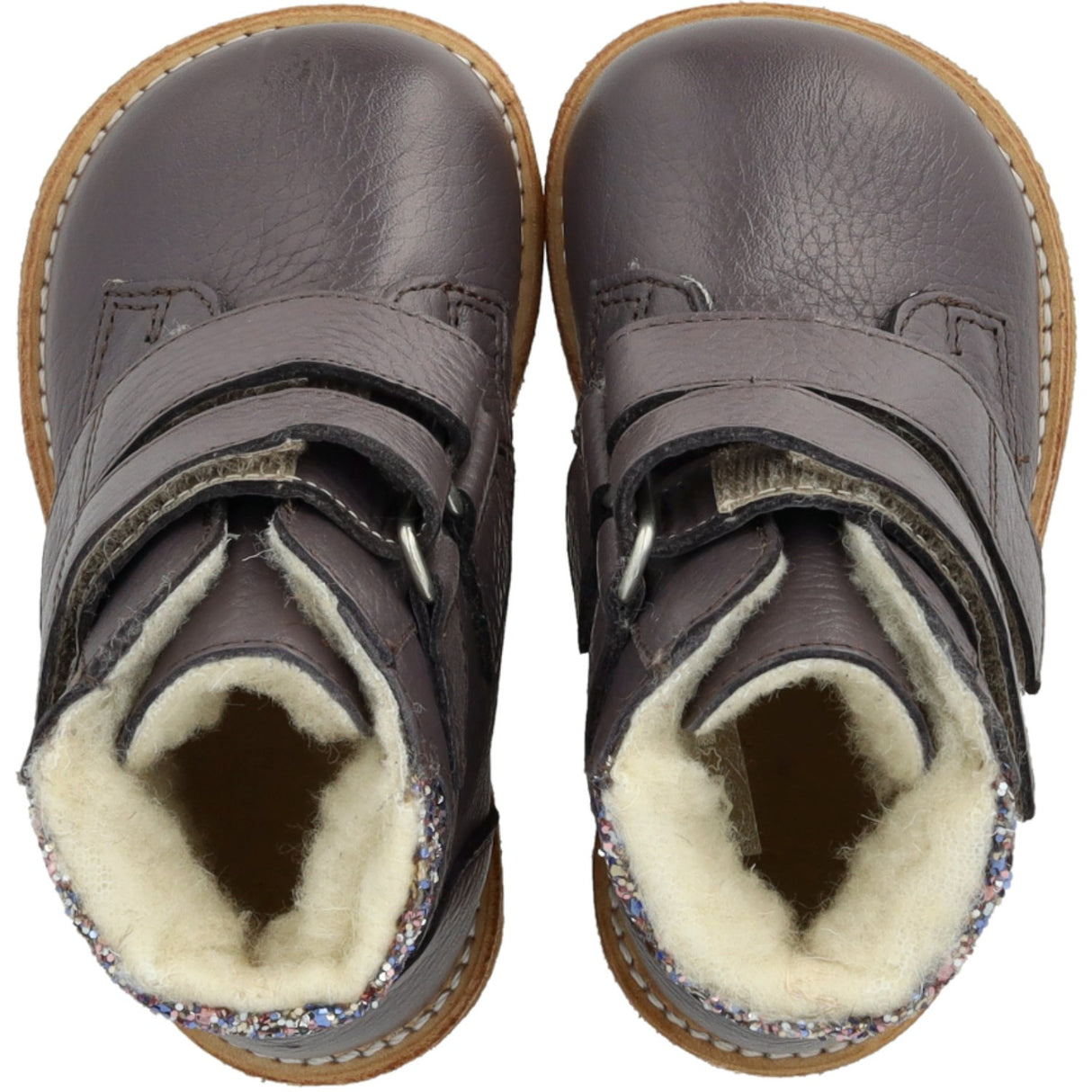 Angulus lavendel/pastell multi glitter TEX støvel med glitter og borrelås lukking