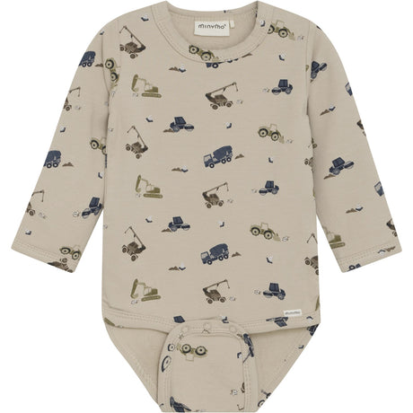 Minymo Oxford Tan Body LS AOP Sweat