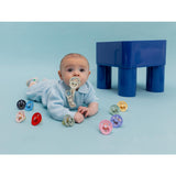 Bibs X Moomin Ivory/sage Colour Smokk & Loop Clip Gift Sett Latex