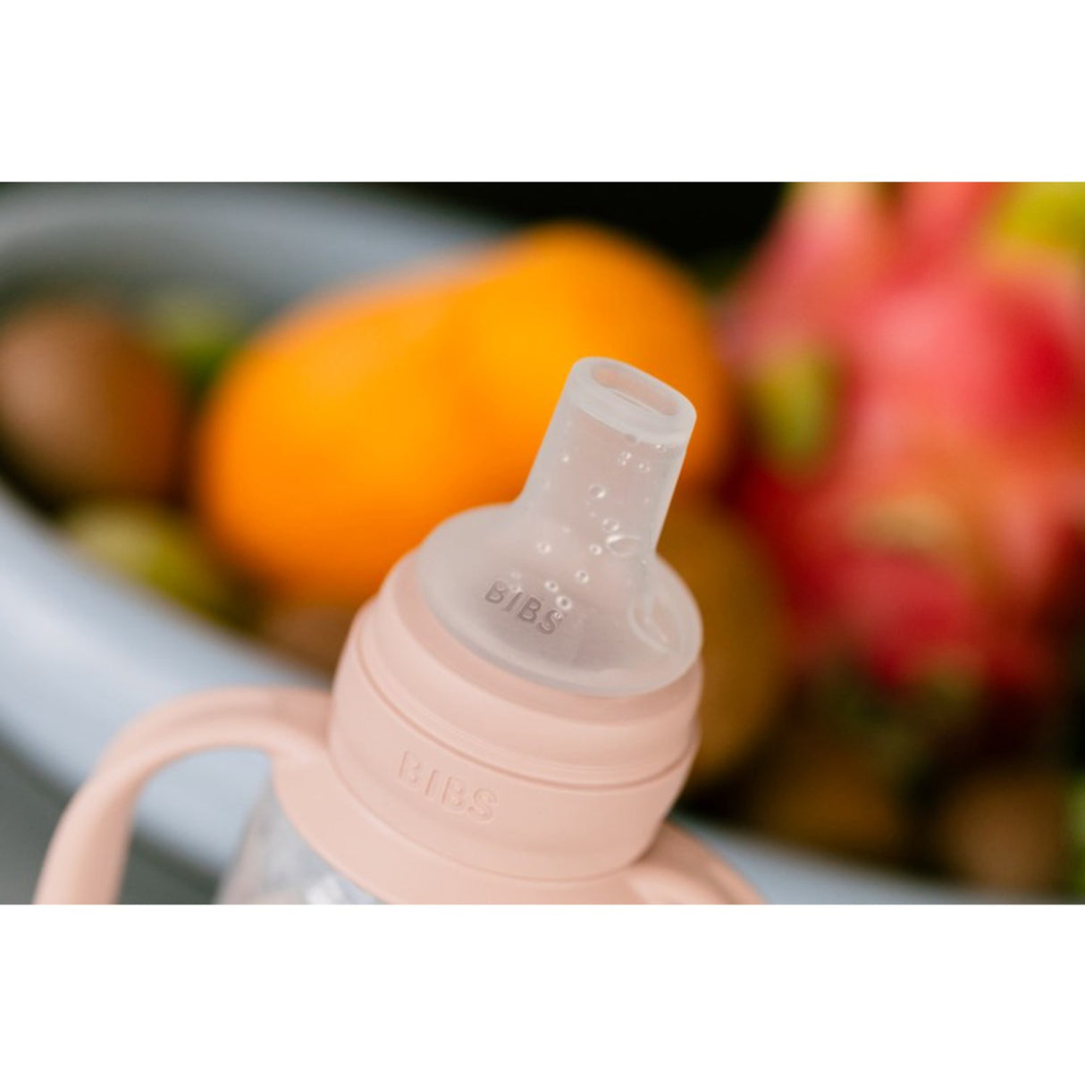 Bibs Blush Baby Sippy Flaske Spout Round Silikon Slow Flow