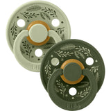 Bibs Sage/Hunter Green Smokk Colour Holiday Leaf 2-Pakning Latex