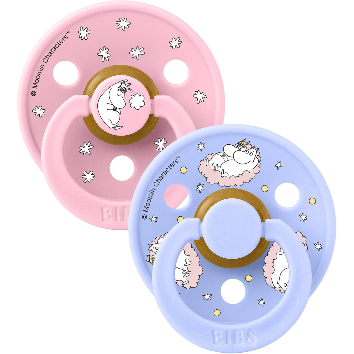 Bibs X Moomin Baby Pink Mix Smokk Colour 2-Pakning Dreaming Latex