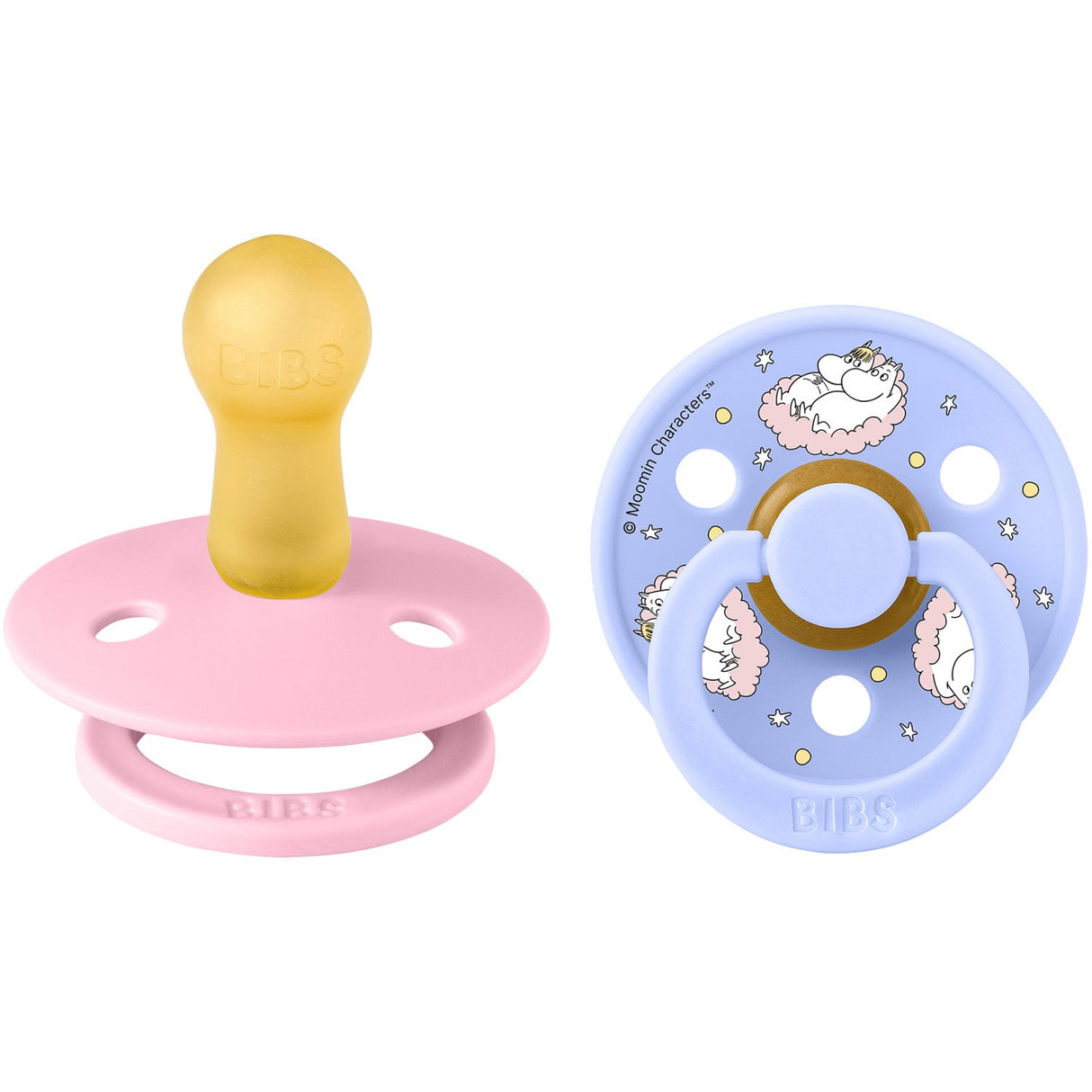 Bibs X Moomin Baby Pink Mix Smokk Colour 2-Pakning Dreaming Latex