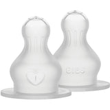 Bibs Baby Flaske Nipple Round Silikon 2-Pakning Thick Flow