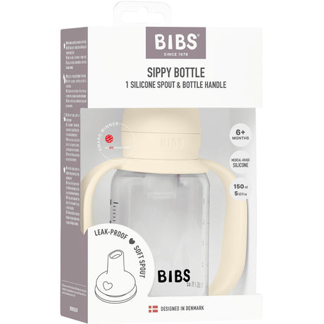 Bibs Ivory Baby Sippy Flaske Spout Round Silikon Slow Flow