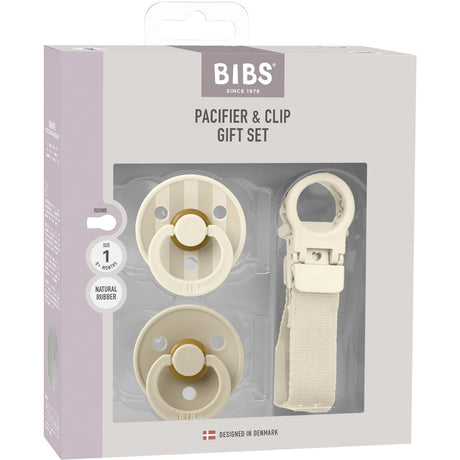 Bibs Ivory Colour Smokk & Loop Clip Gift Sett Latex