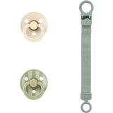 Bibs Sage Colour Smokk & Loop Clip Gift Sett Latex