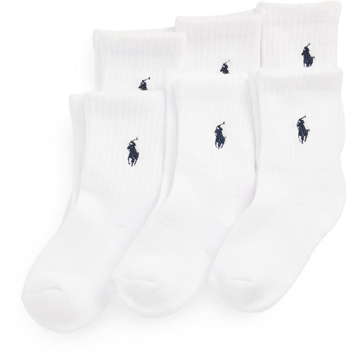 Polo Ralph Lauren White Boy Crew Strømpe 6-Pakke