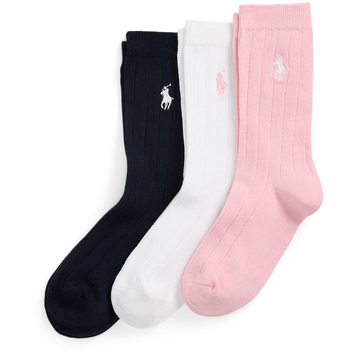 Polo Ralph Lauren Multi Girl Crew Strømpe 3-Pakning