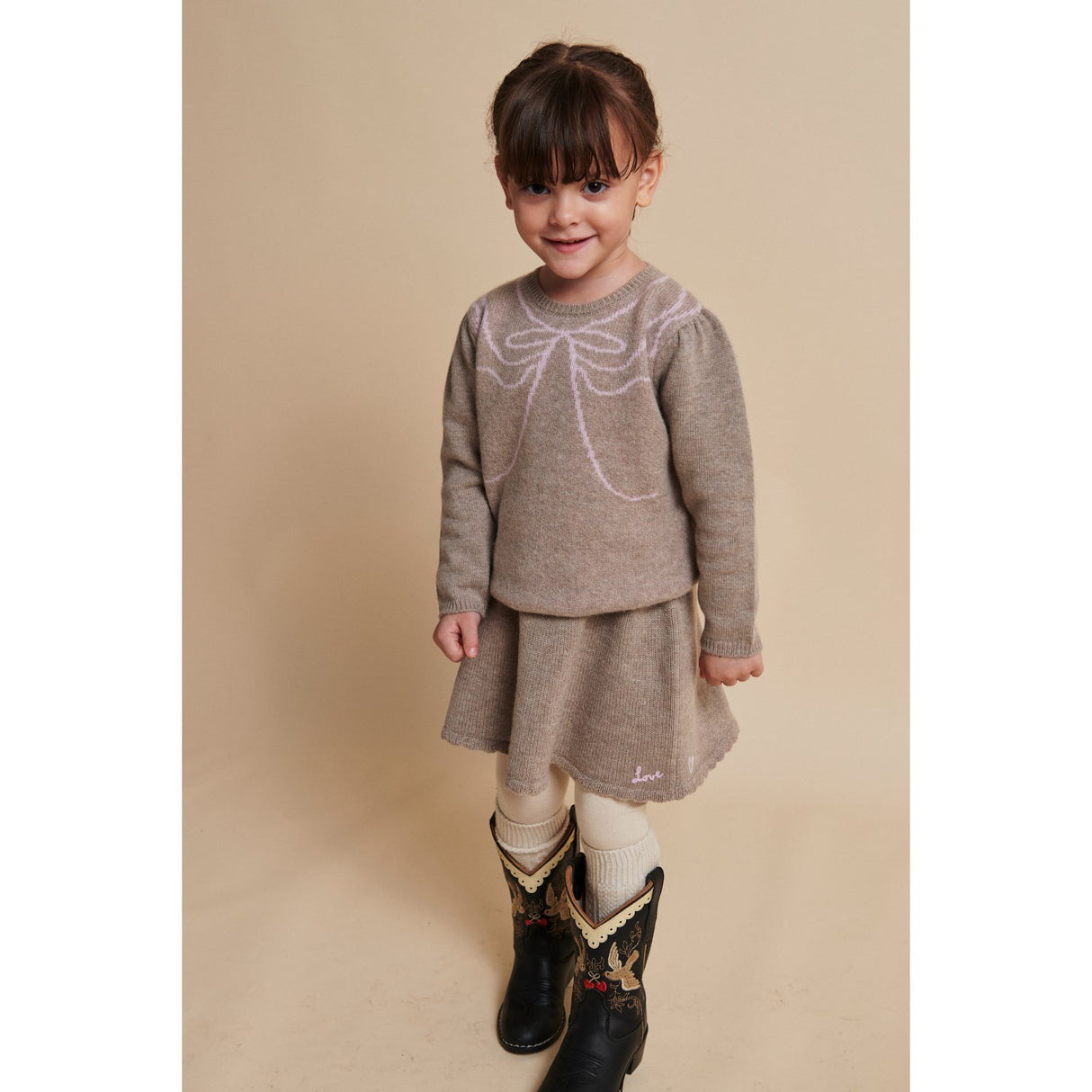 COPENHAGEN COLORS Sand/Bubblegum Comb. Cashmere Bue Deco Bluse