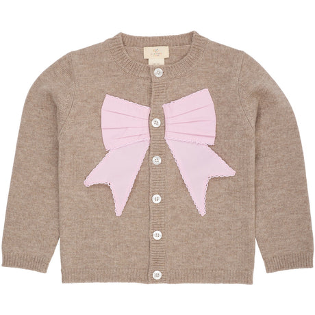 COPENHAGEN COLORS Sand/Lavender Comb. Cashmere Cardigan W. Poplin Bue