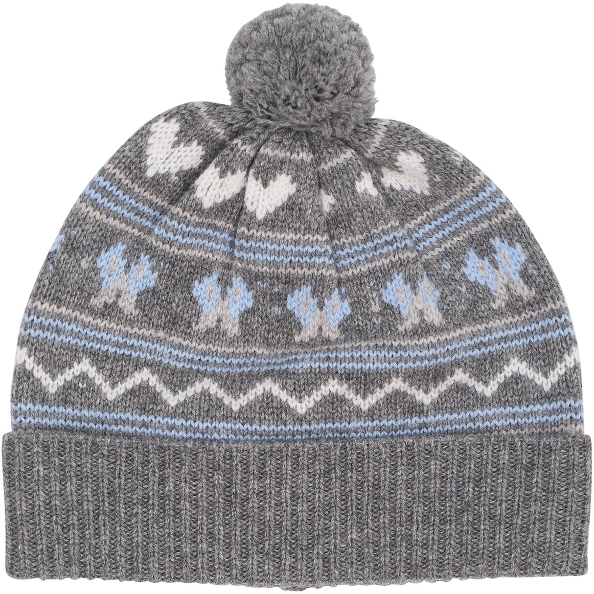 COPENHAGEN COLORS Dk Grey Comb Cashmere Pattern Beanie