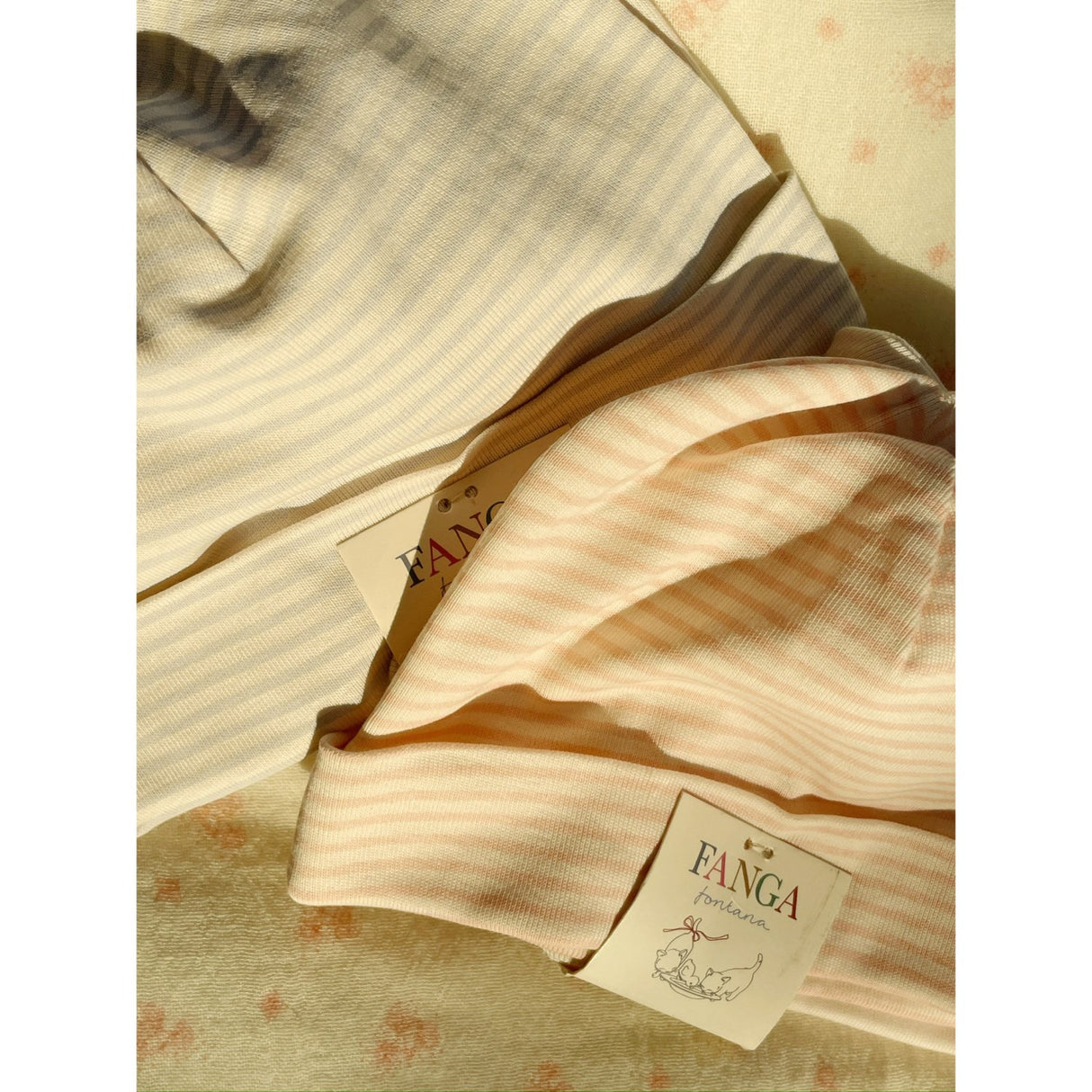 Konges Sløjd Fanga Blush Mix Fio Stripe 2 Pakke Beanie OCS