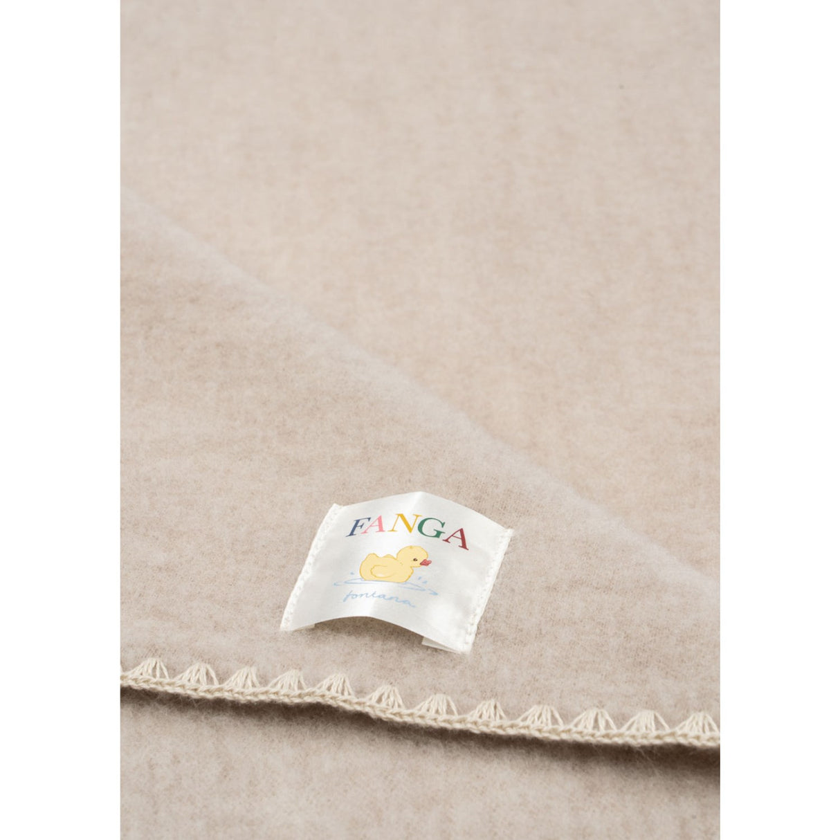 Konges Sløjd Fanga Oatmeal Melange Erba Ull Fleece Baby Teppe