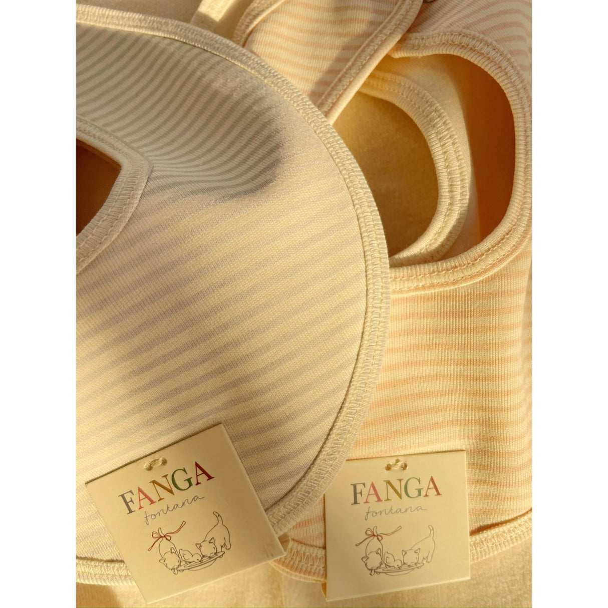 Konges Sløjd Fanga Blush Mix Fio Stripe 2 Pakke Hakesmekke OCS