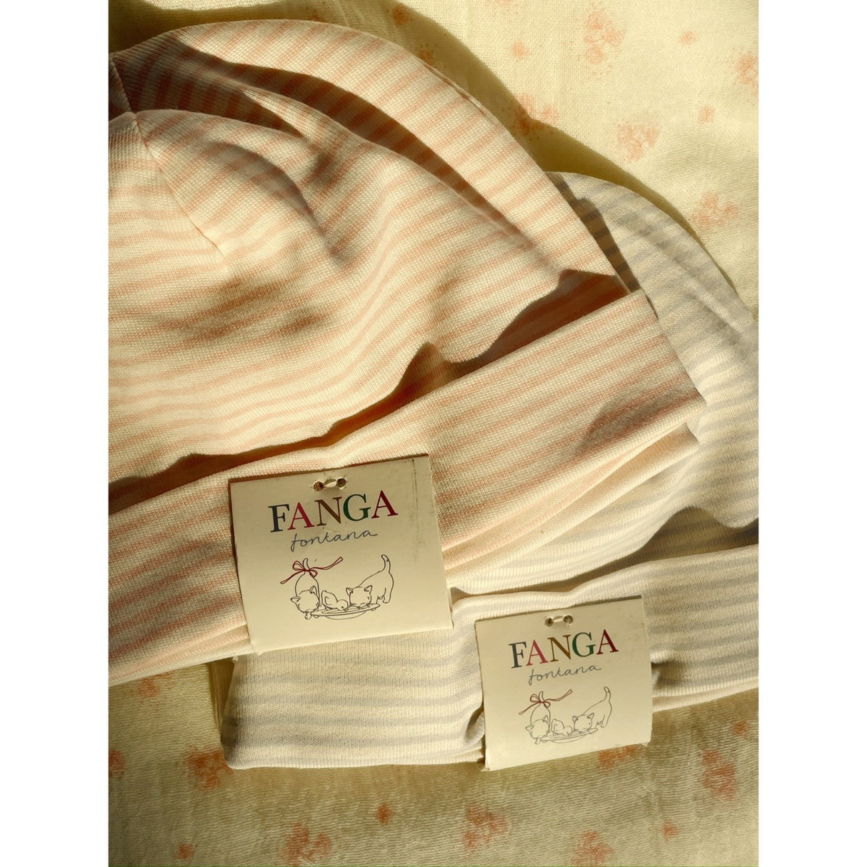 Konges Sløjd Fanga Blush Mix Fio Stripe 2 Pakke Beanie OCS
