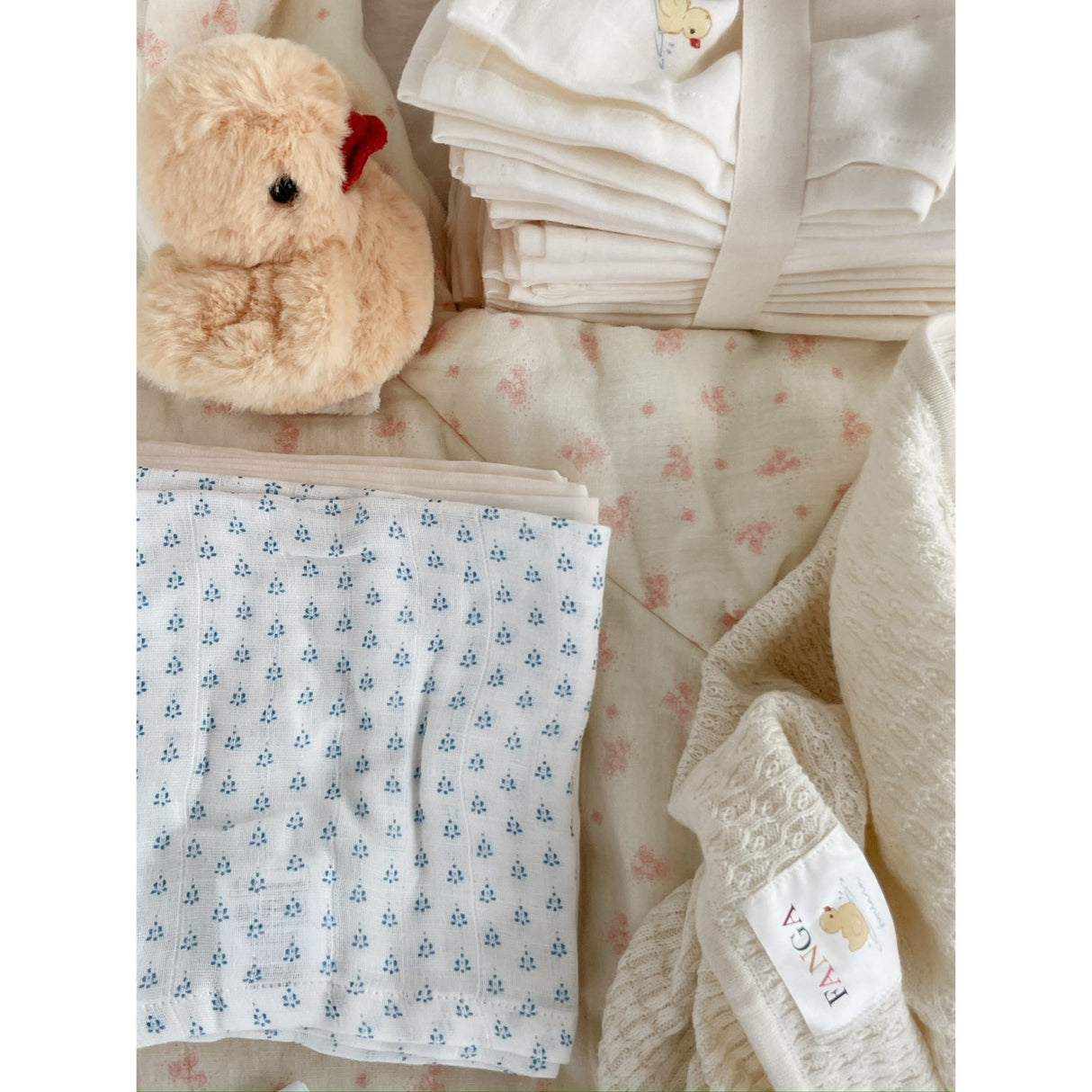 Konges Sløjd Fanga Punto Blu Bellini 3 Pakke Muslin Cloth GOTS