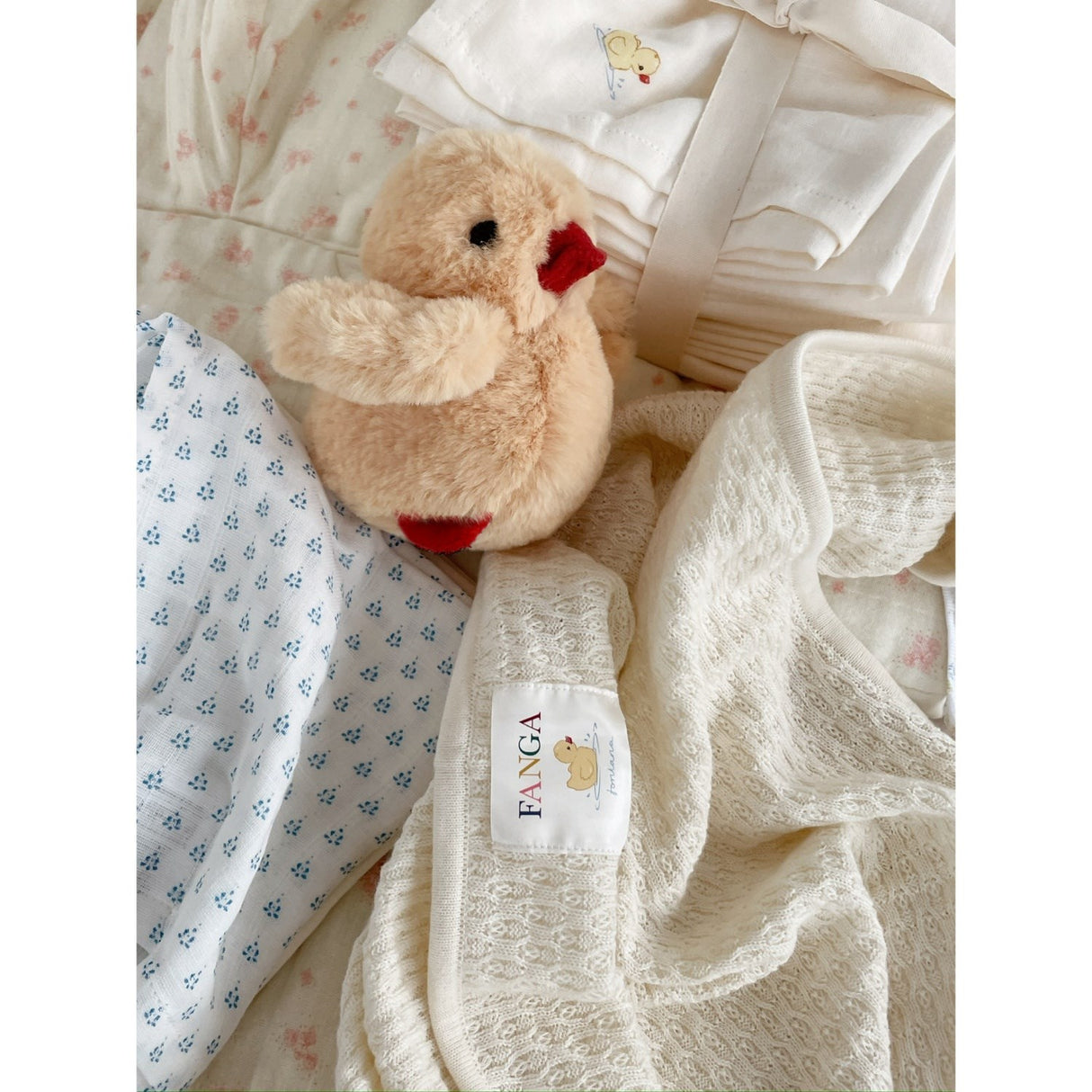 Konges Sløjd Fanga Punto Blu Bellini 3 Pakke Muslin Cloth GOTS