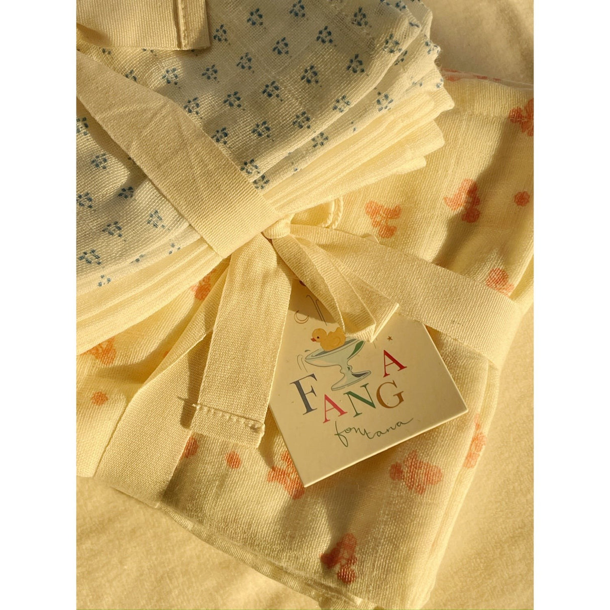Konges Sløjd Fanga Punto Blu Bellini 3 Pakke Muslin Cloth GOTS