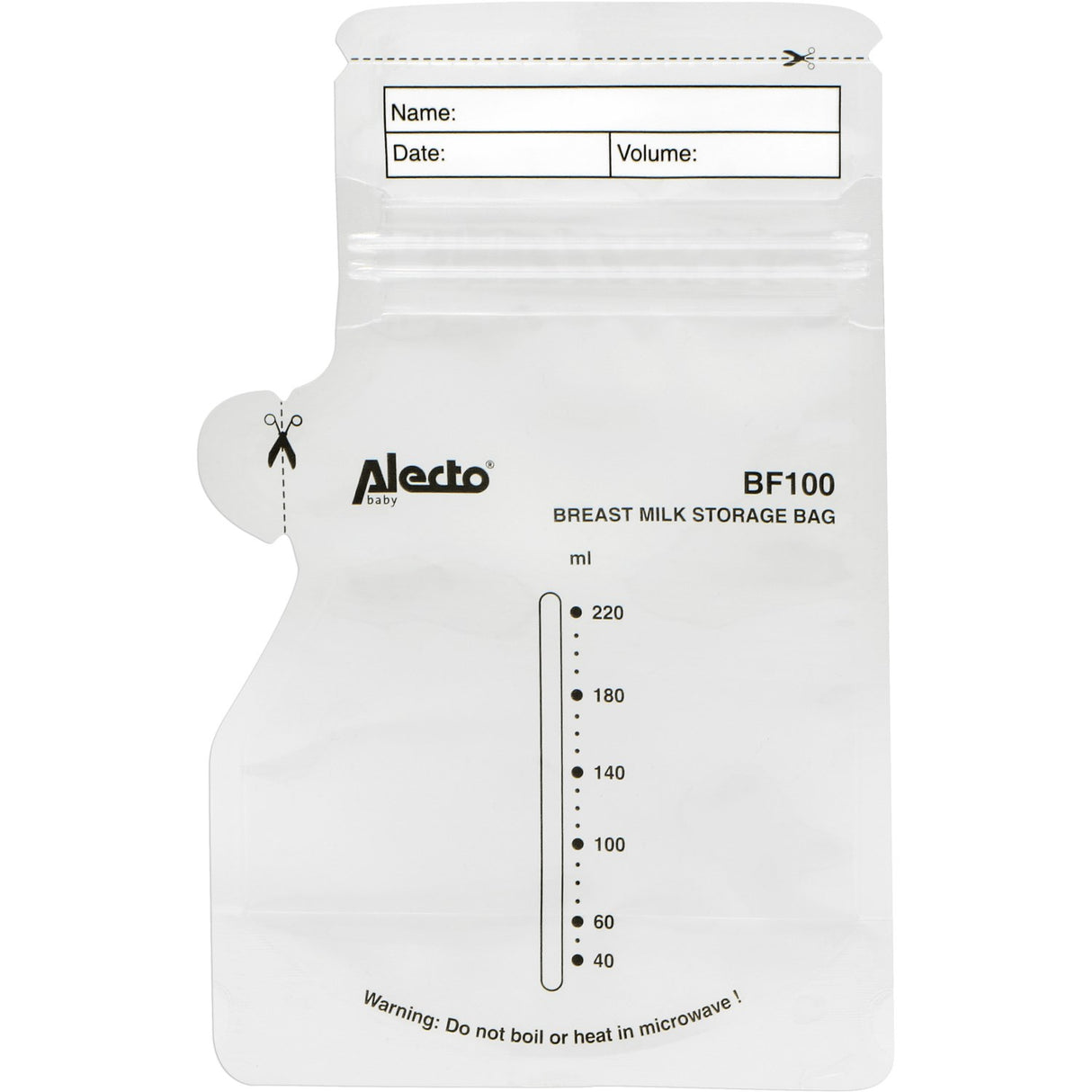 Alecto 100Pk Breast Milk Oppbevaring Bags