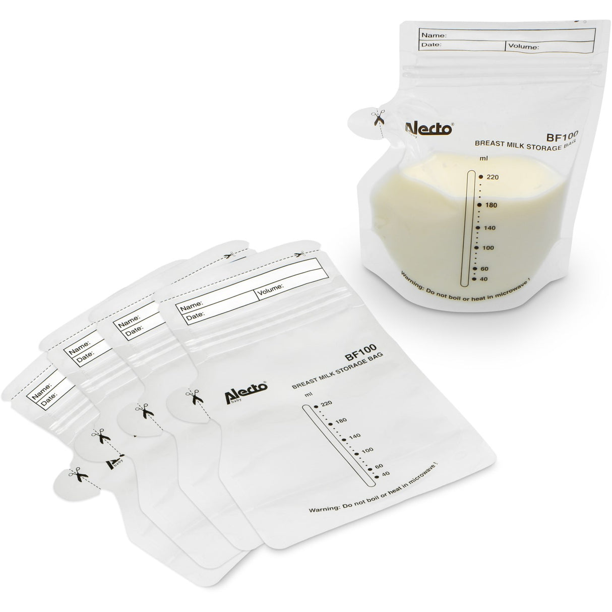 Alecto 100Pk Breast Milk Oppbevaring Bags