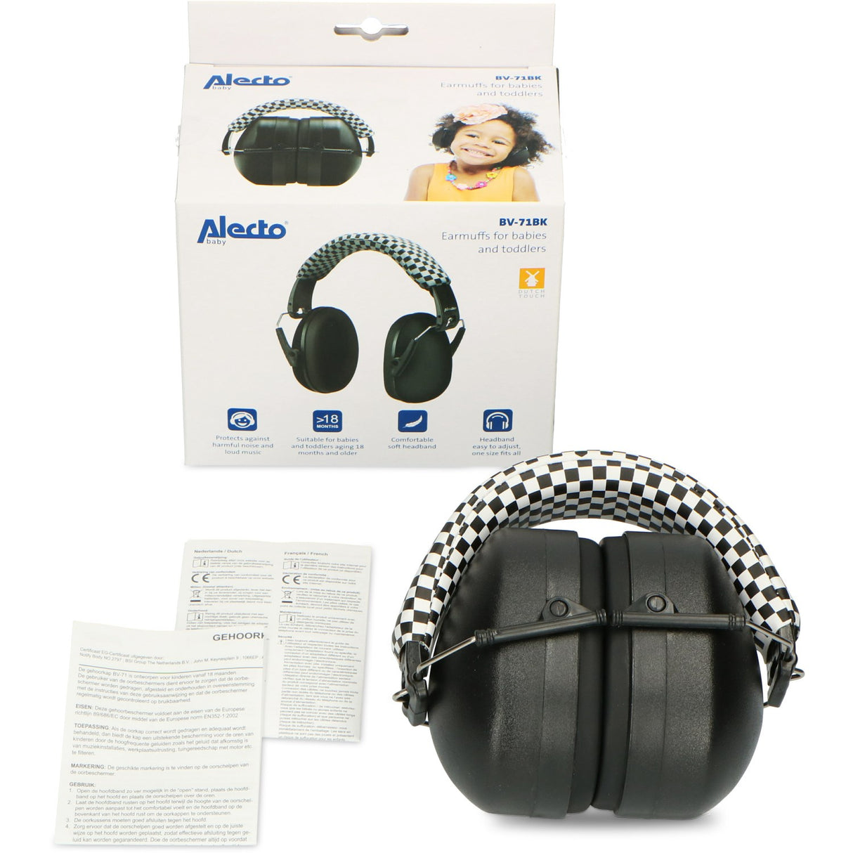 Alecto Black Earmuffs Til Børn
