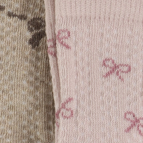 Minymo Shell Strømper W. Lettuce Hem (2-Pack)