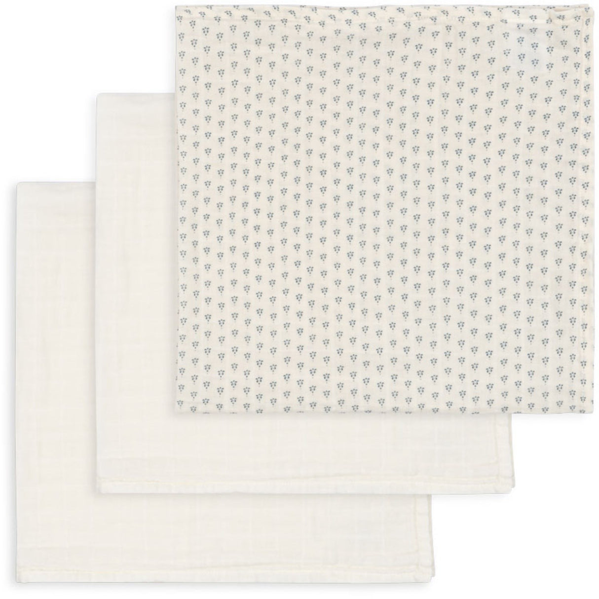 Konges Sløjd Fanga Punto Blu Bellini 3 Pakke Muslin Cloth GOTS