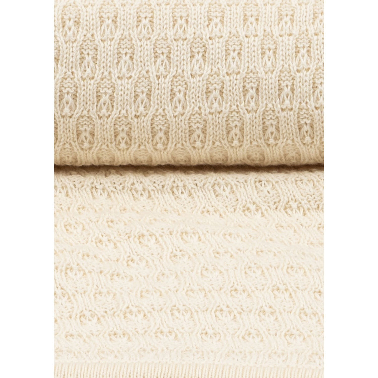 Konges Sløjd Fanga Antique White Venti Pointelle Teppe GOTS
