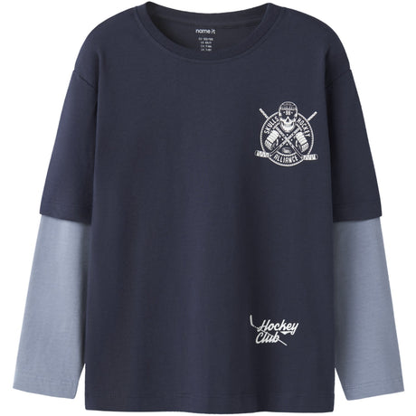 Name It Navy Blazer Skull Nkmvarto Ls Nreg Topp