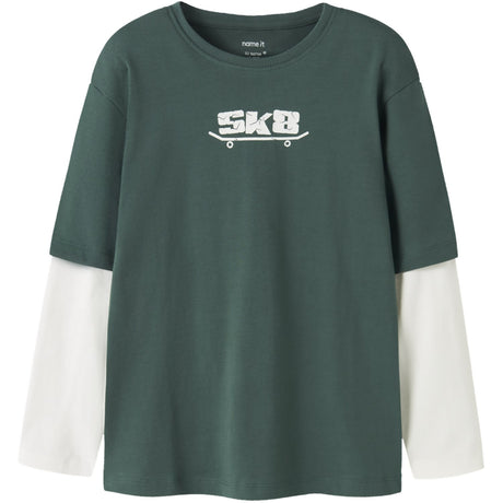 Name It Bistro Green Skate8 Nkmvarto Ls Nreg Topp