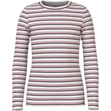 Name It Cloud Dancer Seal Brown + Keepsake Lilac Nkfvemma Glitter Ls Slim Topp