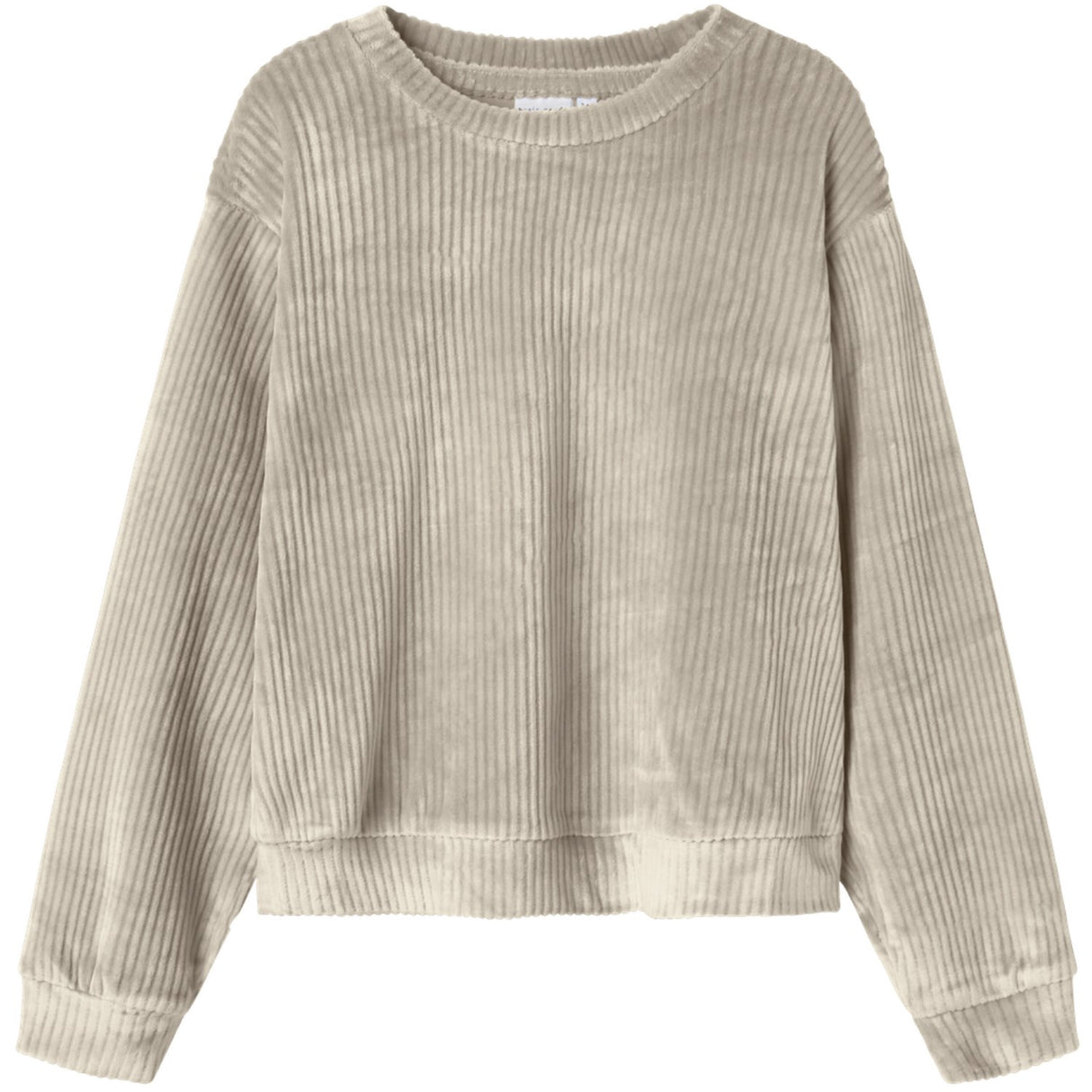 Name It Cement Nkfveloa Ls Fløyel Kort Topp