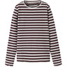 Name It Cloud Dancer Black+Burgundy Nkfvemma Glitter Ls Slim Topp