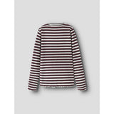 Name It Cloud Dancer Black+Burgundy Nkfvemma Glitter Ls Slim Topp