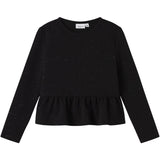 Name It Black Nkfroka Ls Kort Topp
