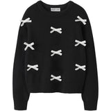 Name It Black Bright White Bow Nkfsonja Ls Strikk
