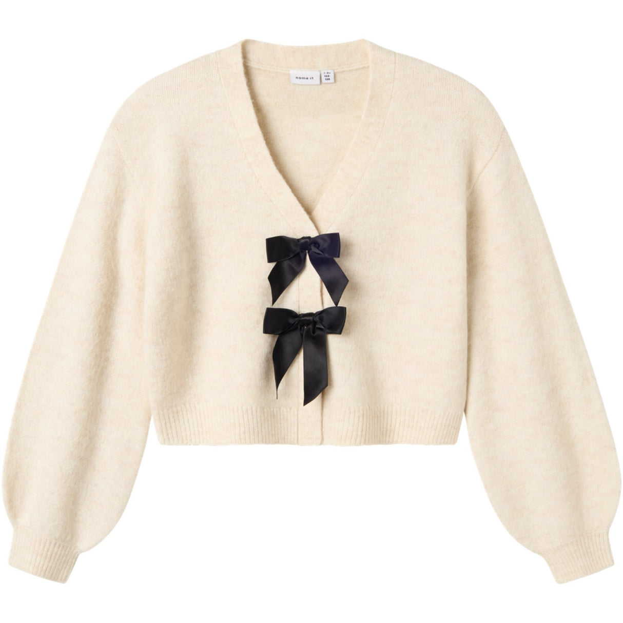 Name It Jet Stream Black Bow Nkfrina Ls Strikk Card