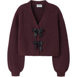 Name It Burgundy Black Bow Nkfrina Ls Strikk Card