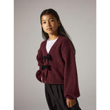 Name It Burgundy Black Bow Nkfrina Ls Strikk Card