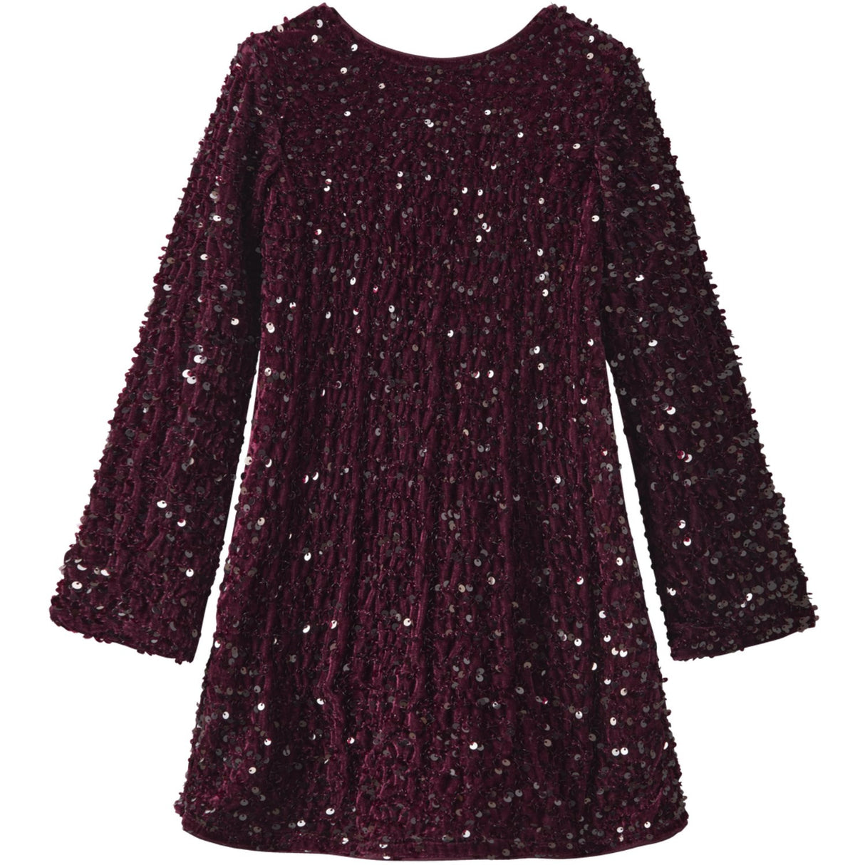 Name It Burgundy Black Bow Nkfrusitta Ls Kjole