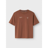 Name It Carob Brown Nkmoakley Ss Nreg Topp Bf