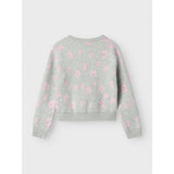 Name It Light Grey Melange Nmfoline Ls Strikk Bf